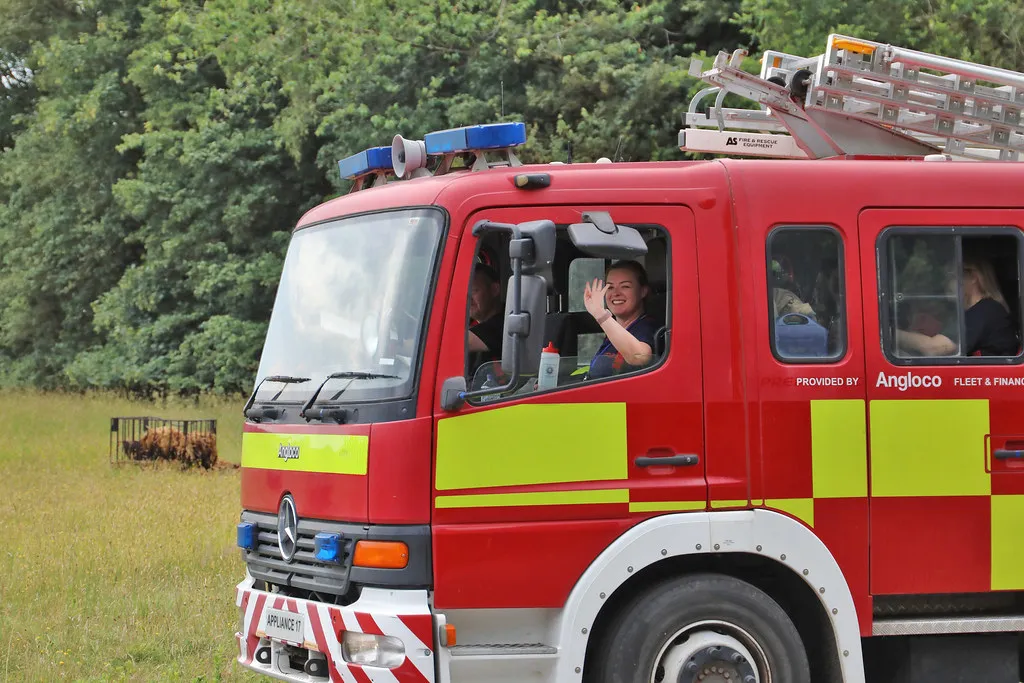 fire fighters in appliance